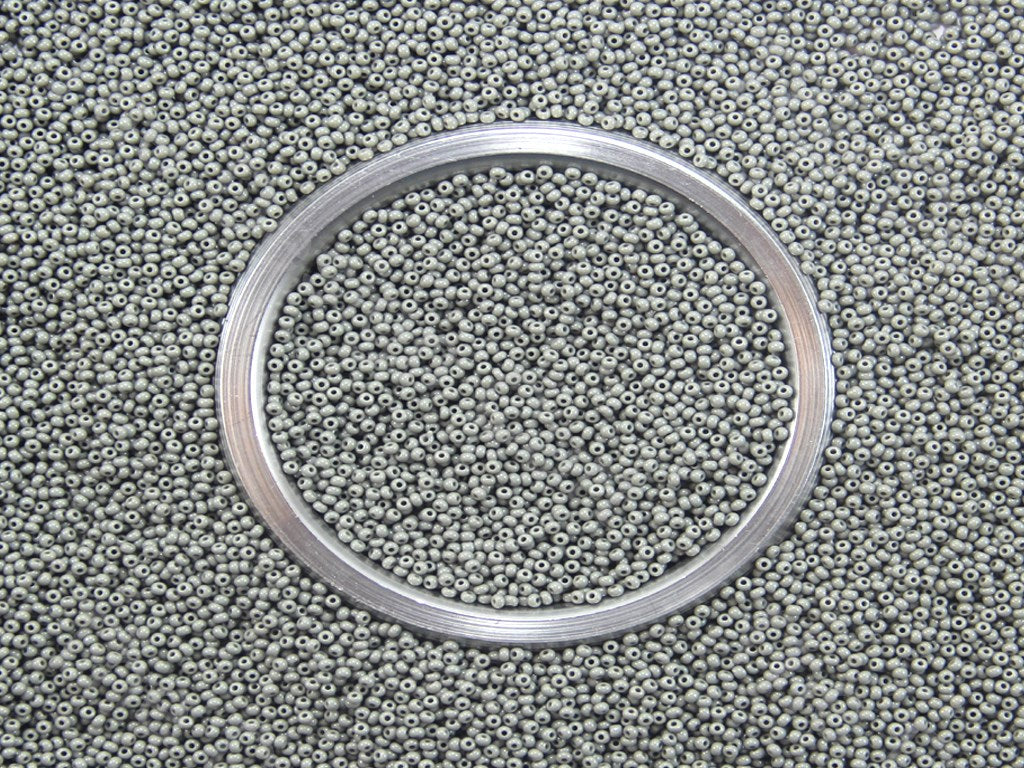 Light Gray Opaque Preciosa Round Seed Beads (1426897928226)