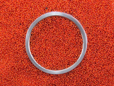 Orange Silverline Preciosa Round Seed Beads (1557079261218)