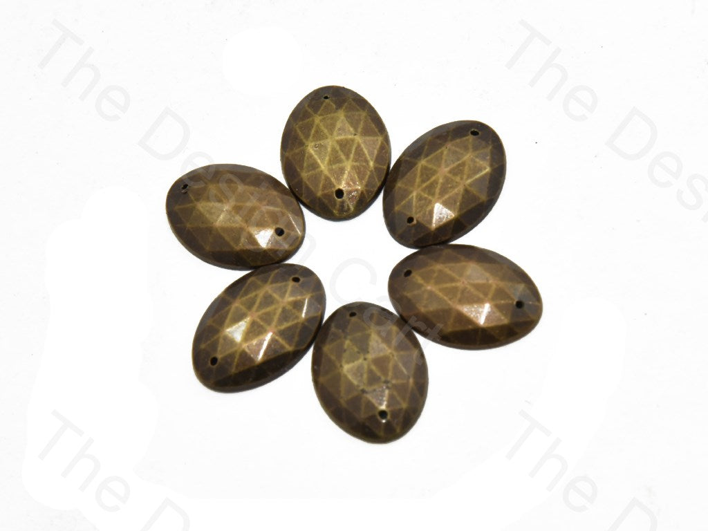Bronze Oval Plastic Stones (424126185506)