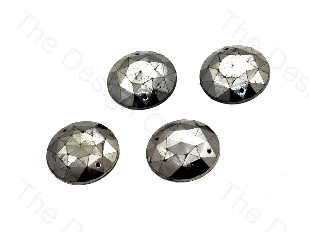 Metallic Circular Plastic Stones (424125857826)