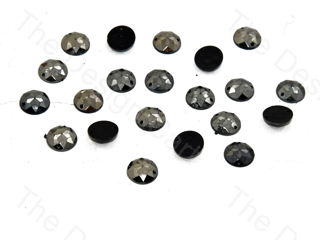 Silver Circular Plastic Stones (424125693986)
