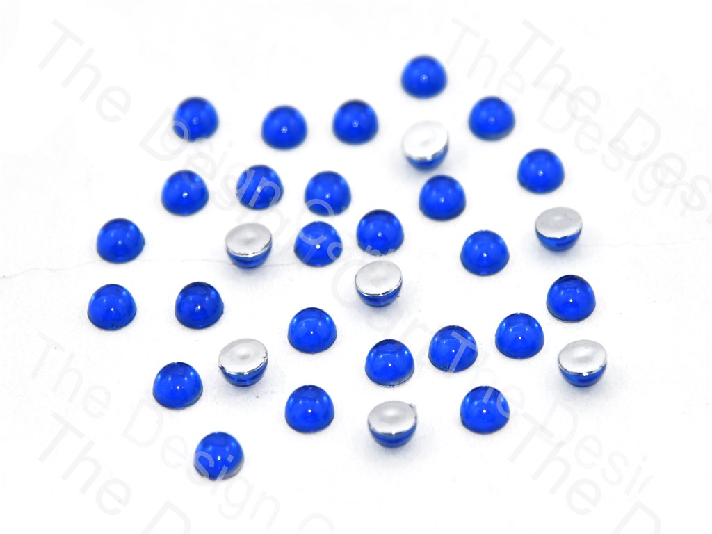 Blue Small Transparent Plastic Stick On Stones (419159179298)