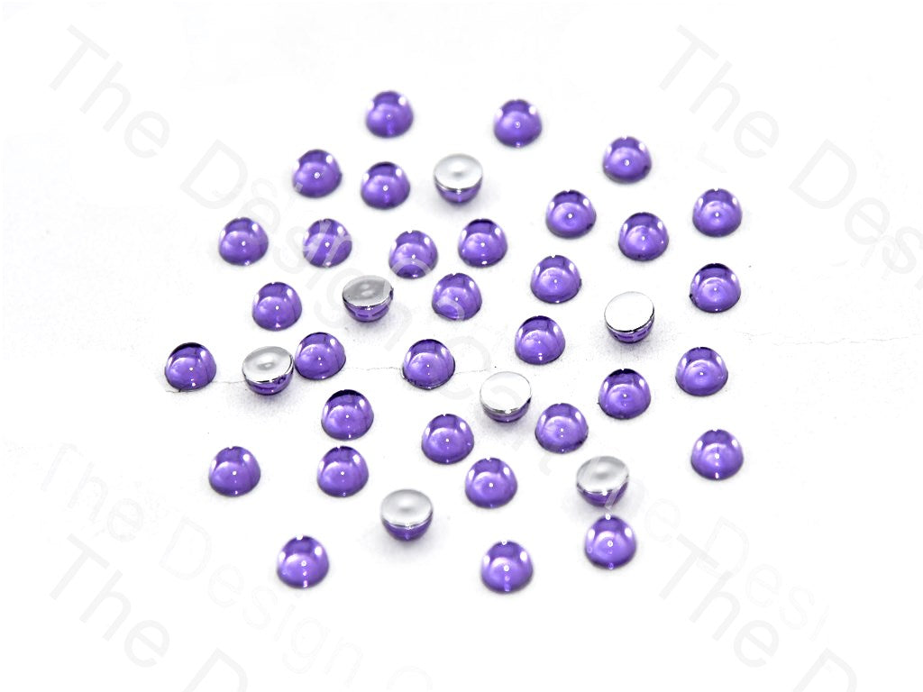 Purple Small Transparent Plastic Stick On Stones (419159113762)