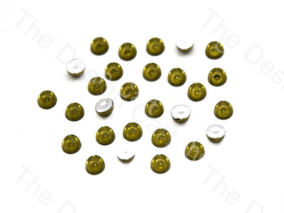 Olive Green / Peridot Medium Transparent Plastic Stick On Stones (419158884386)