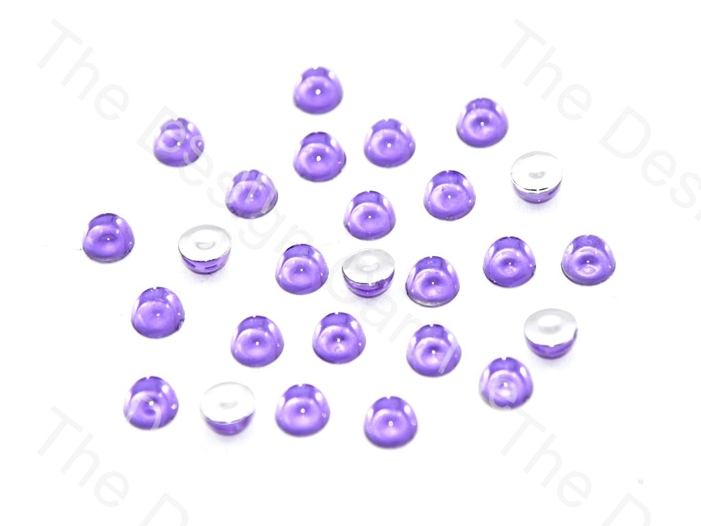 Purple Medium Transparent Plastic Stick On Stones (419158720546)