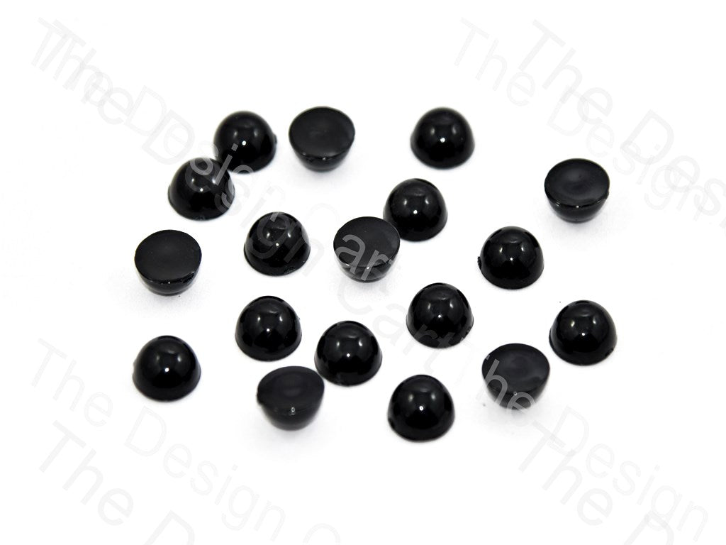 Black Big Opaque Plastic Stick On Stones (419158458402)