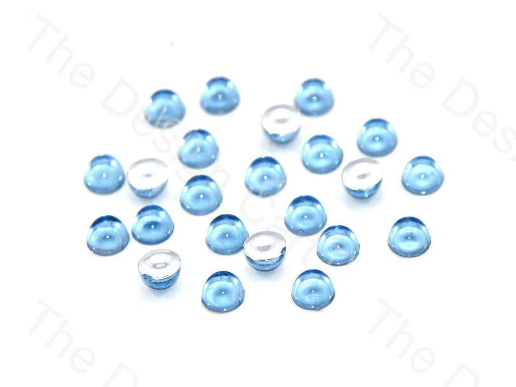 Sky Blue Big Transparent Plastic Stick On Stones (419158425634)