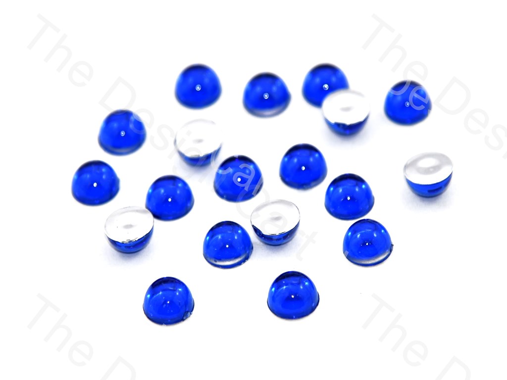 Blue Big Transparent Plastic Stick On Stones (419158360098)