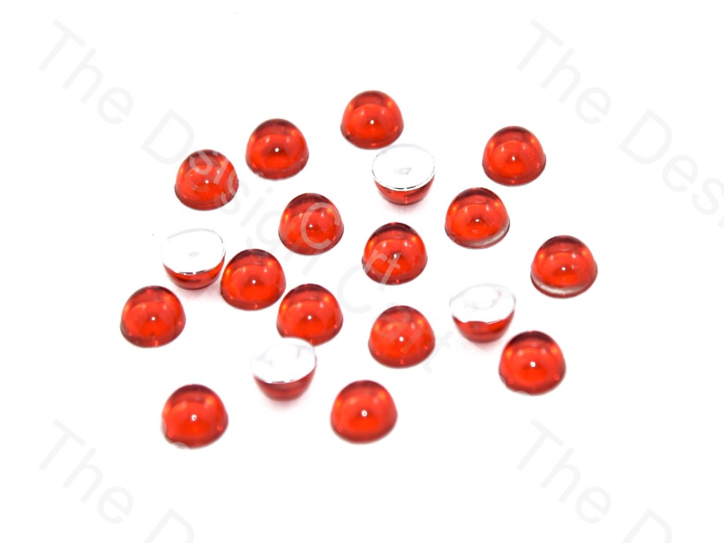 Red Big Transparent Plastic Stick On Stones (419158327330)