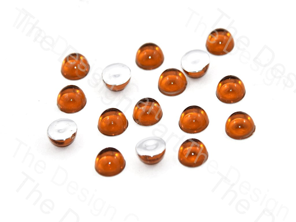 Pale Orange Big Transparent Plastic Stick On Stones (419158294562)