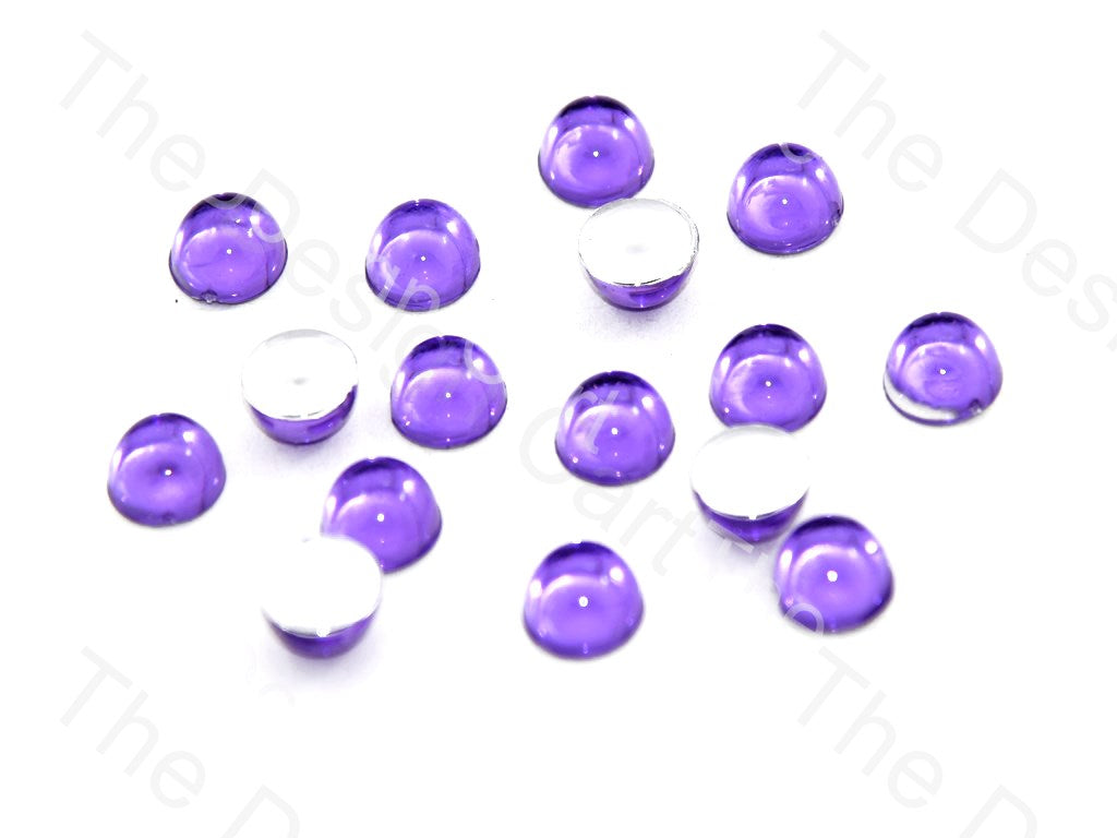 Purple Big Transparent Plastic Stick On Stones (419158196258)