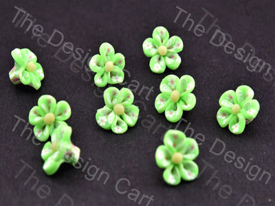 Green Baby Flower Plastic Stones (391653589026)