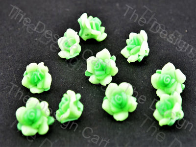 Green Rose Flower Plastic Stones (391653261346)