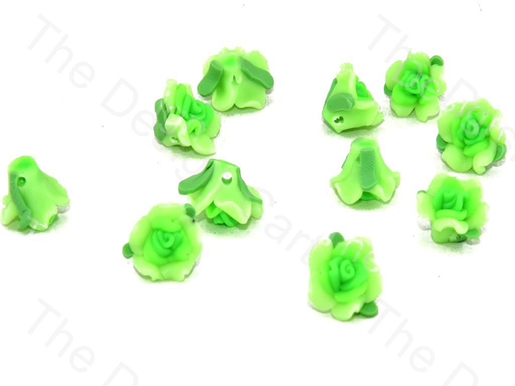 Green Rose Flower Plastic Stones (391653261346)