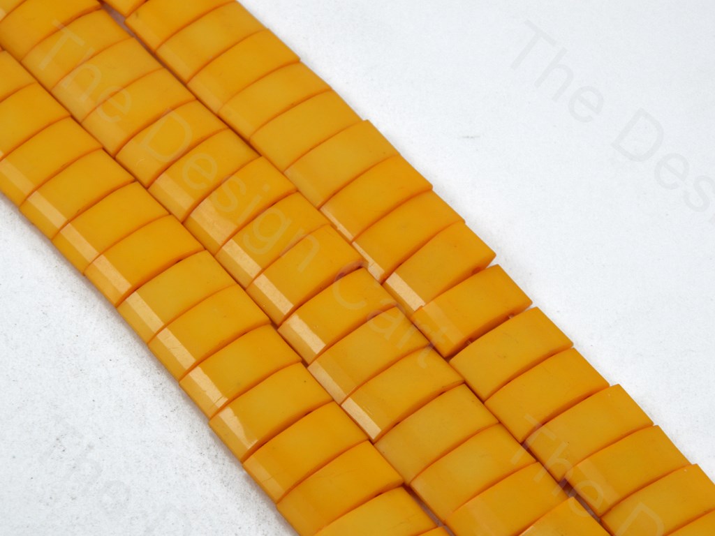 Orange Opaque Rectangle Shaped Plastic Stones (11549533331)