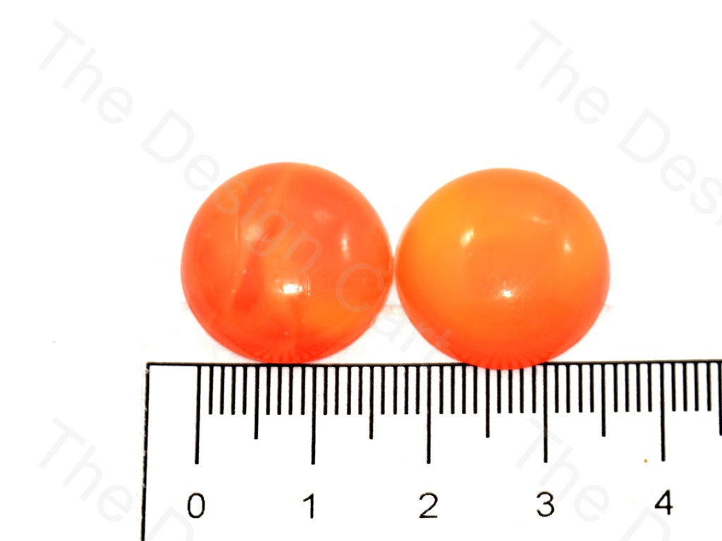 Orange Yellow Dissolve Design Round Plastic Stones (440883675170)