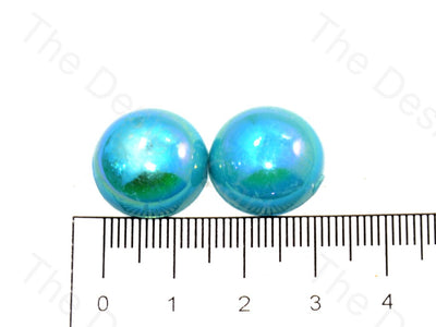 Blue Rainbow Metallic Round Plastic Stones (440883806242)