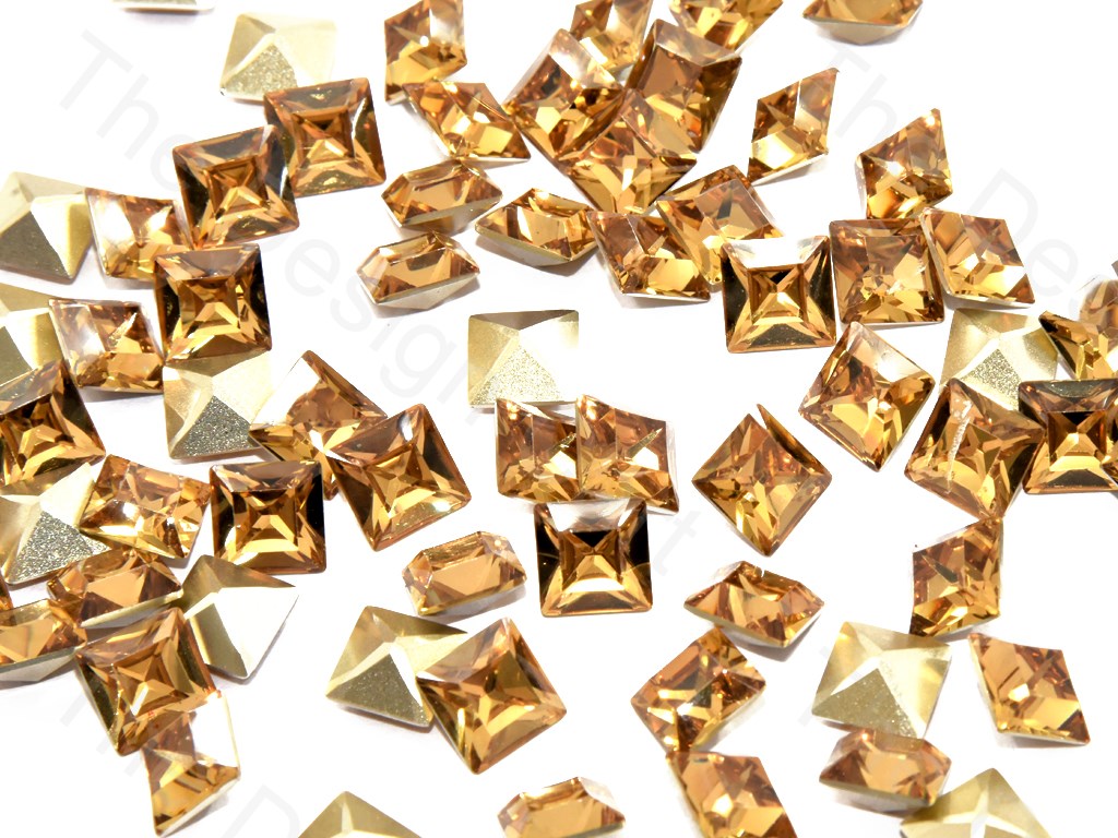 Golden Square Shaped Resin Stones | The Design Cart (545053507618)