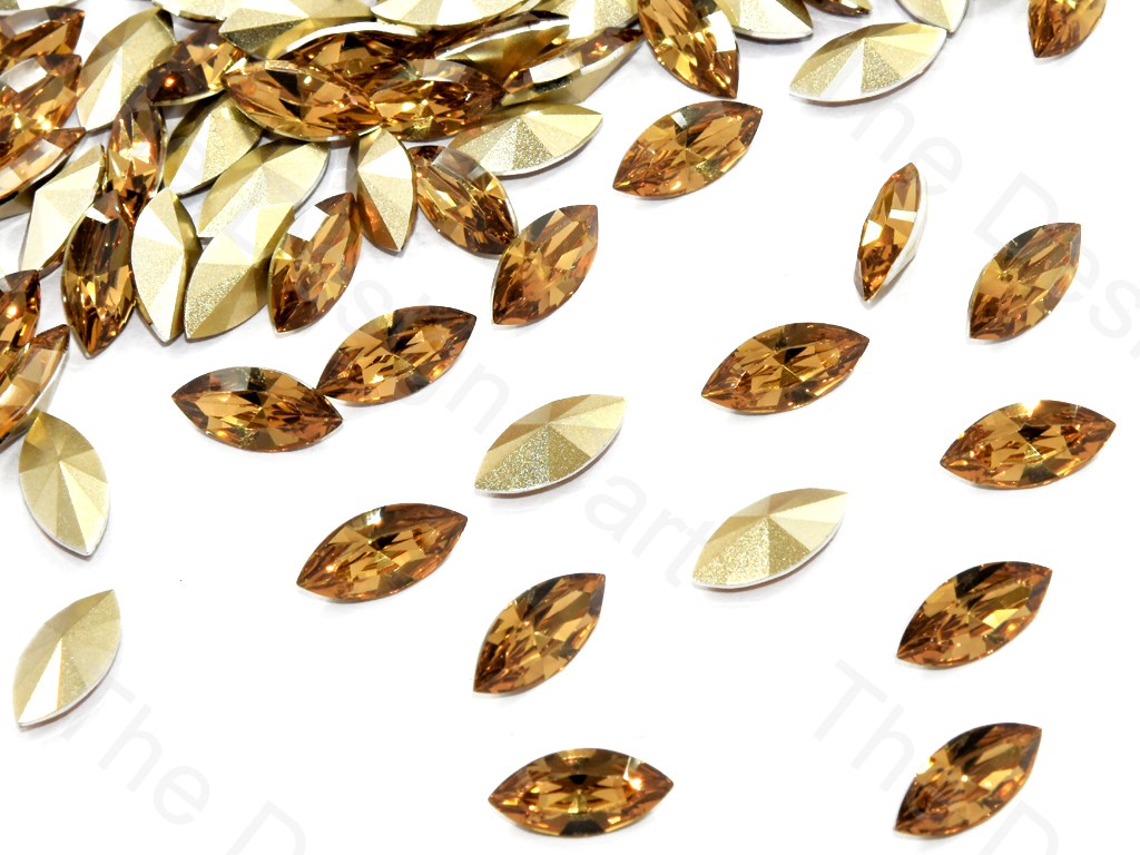 Golden Boat Shaped Resin Stones | The Design Cart (545053573154)