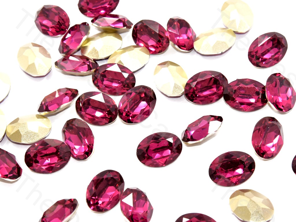 Magenta Oval Shaped Resin Stones | The Design Cart (545053638690)