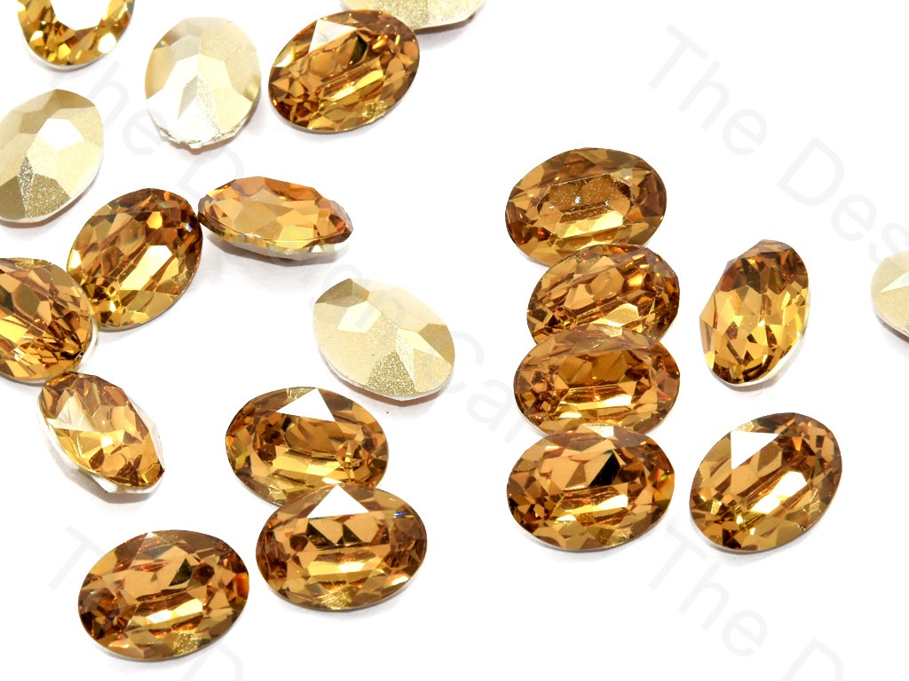 Golden Oval Shaped Resin Stones | The Design Cart (545053704226)