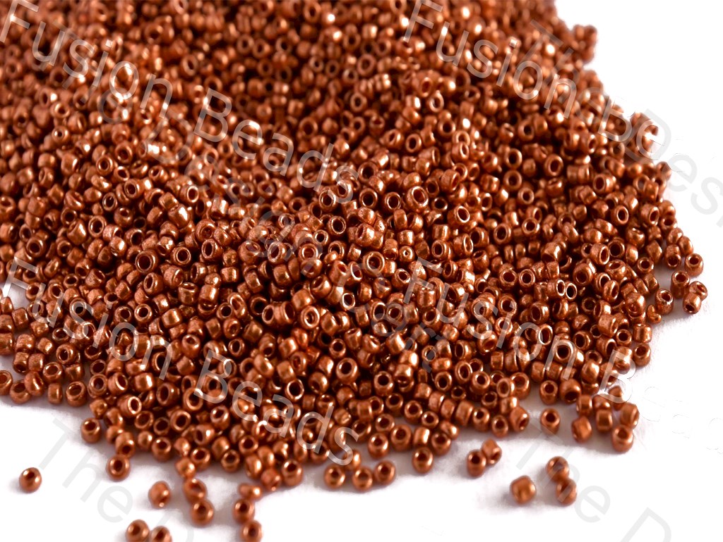 Metalic Uni Copper Round Seed Beads | The Design Cart (420045783074)