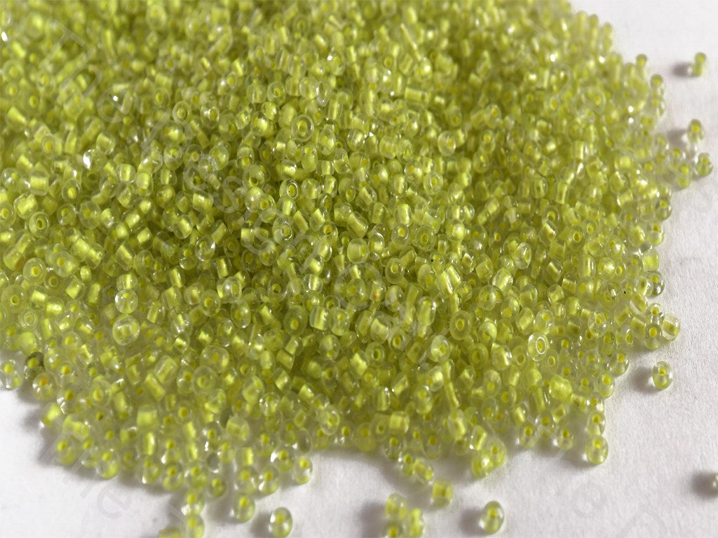 Parrot Green Inside Round Seed Beads | The Design Cart (420045455394)