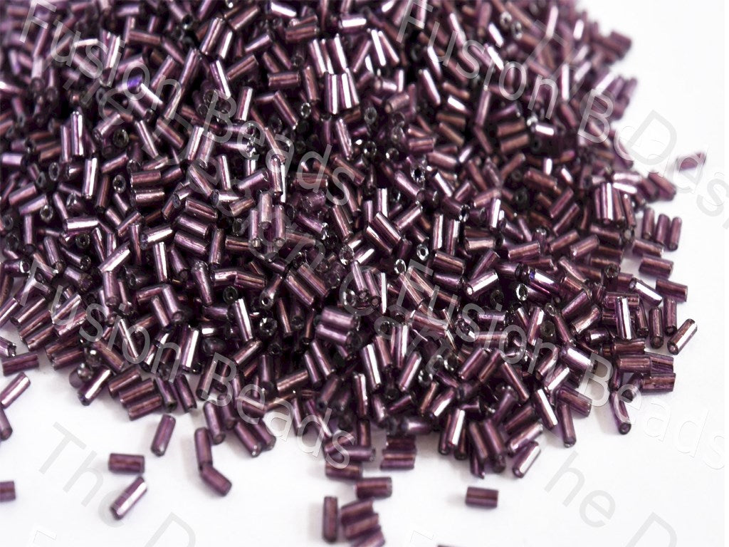 Purple Bugle / Pipe Glass Beads (420044537890)