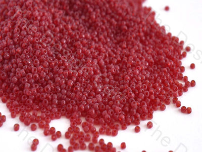 Transparent Dark Red Round Rocailles Seed Beads | The Design Cart (1557073362978)