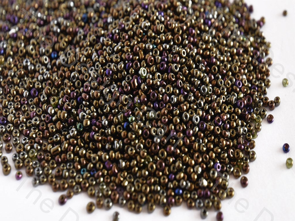 Iris Black Round Rocailles Seed Beads | The Design Cart (10681654803)
