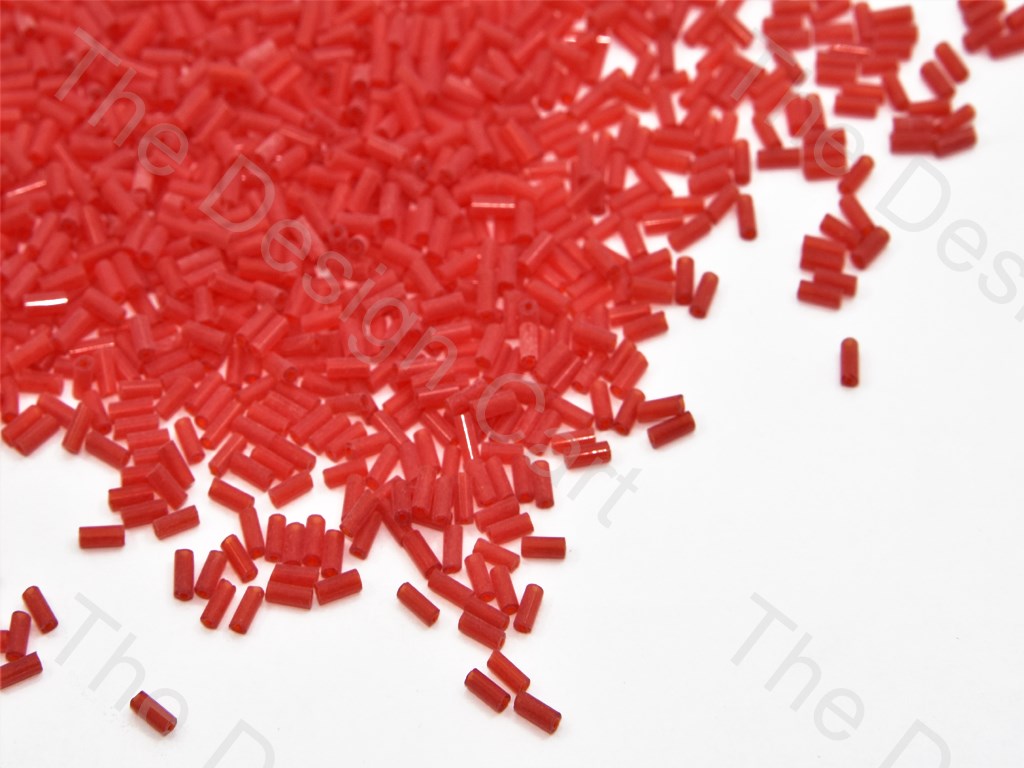 Red Translucent Pipe / Bugle Glass Beads (10647067859)