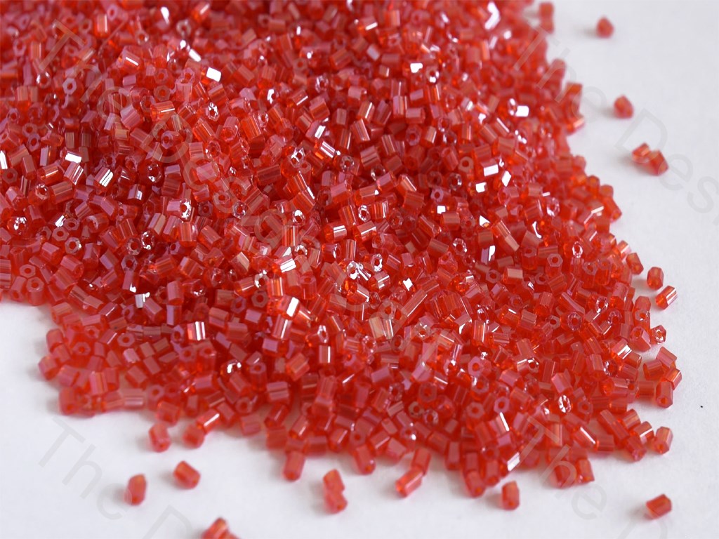 Transparent Dark Red 2 Cut Seed Beads | The Design Cart (1557073526818)