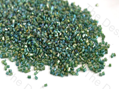Transparent Rainbow Green 2 Cut Seed Beads (10635662867)