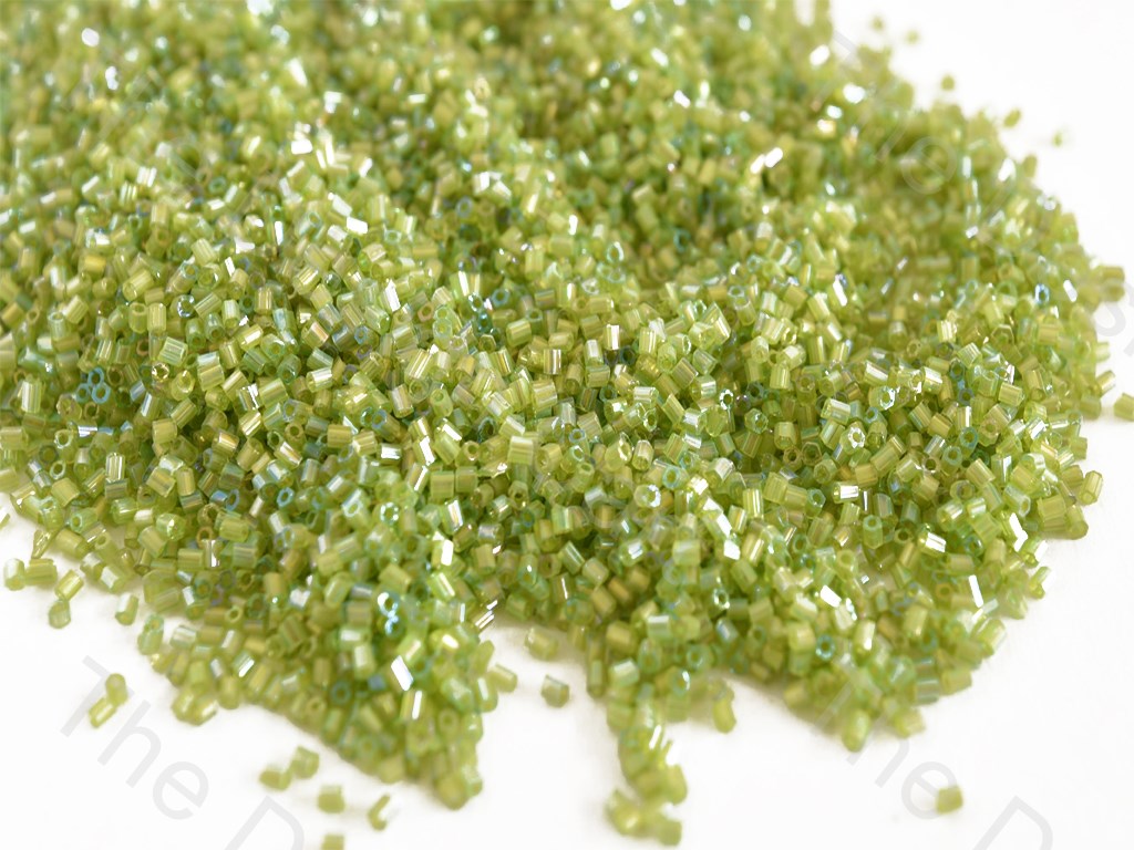 Transparent Rainbow Peridot / Olive Green 2 Cut Seed Beads (10635659667)