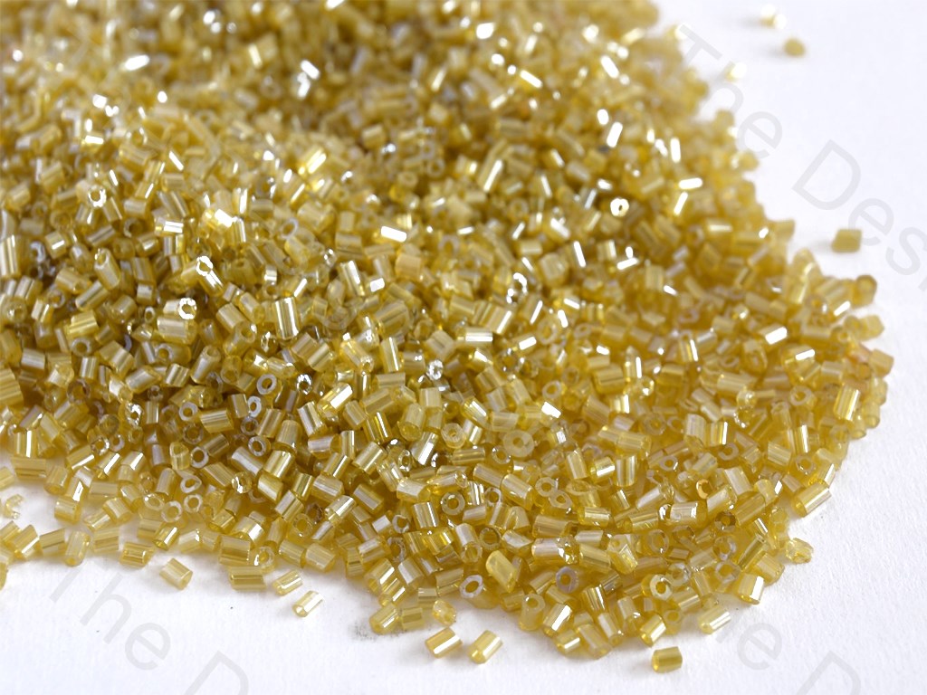 Transparent Luster Golden 2 Cut Seed Beads (10635195859)