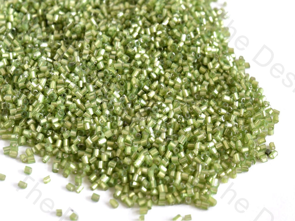 Silverline Peridot / Olive Green 2 Cut Seed Beads (10634298259)