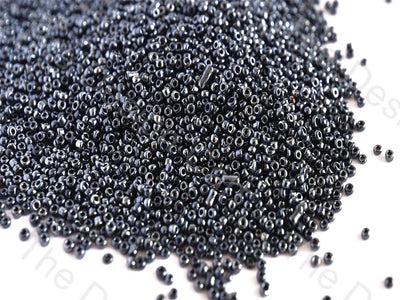 Opaque Luster Black Round Rocailles Seed Beads | The Design Cart (10593829843)