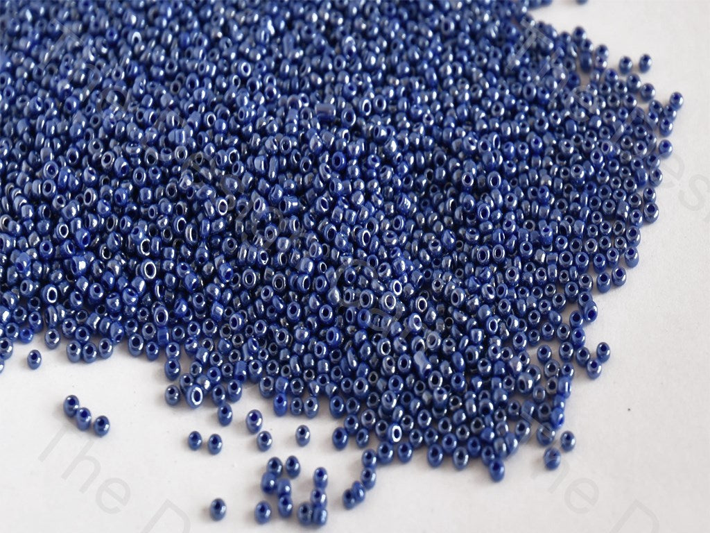 Opaque Luster Blue Round Rocailles Seed Beads | The Design Cart (10593827539)