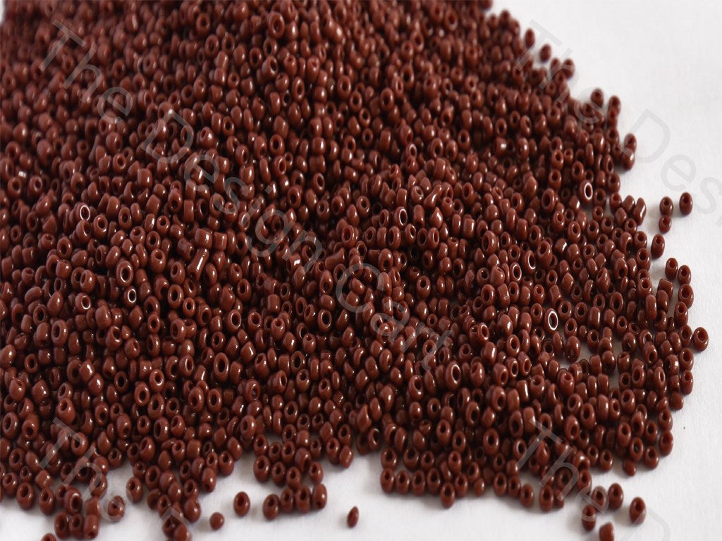 Opaque Brown Round Rocailles Seed Beads | The Design Cart (10592188947)