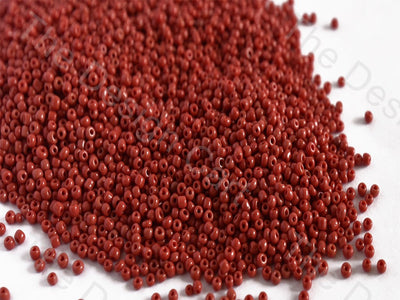 Opaque Maroon Round Rocailles Seed Beads | The Design Cart (10592184979)