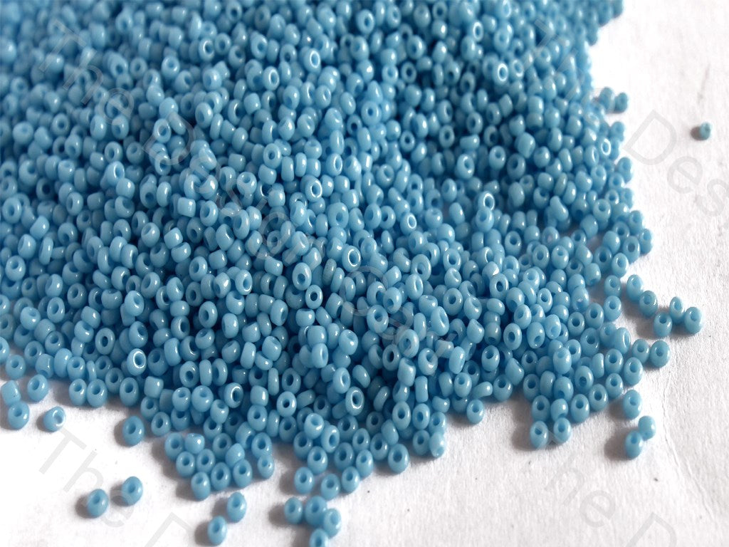 Opaque Turquoise Round Rocailles Seed Beads | The Design Cart (10592177043)