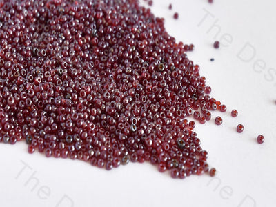 Transparent Luster Maroon Round Rocailles Seed Beads | The Design Cart (10588335507)