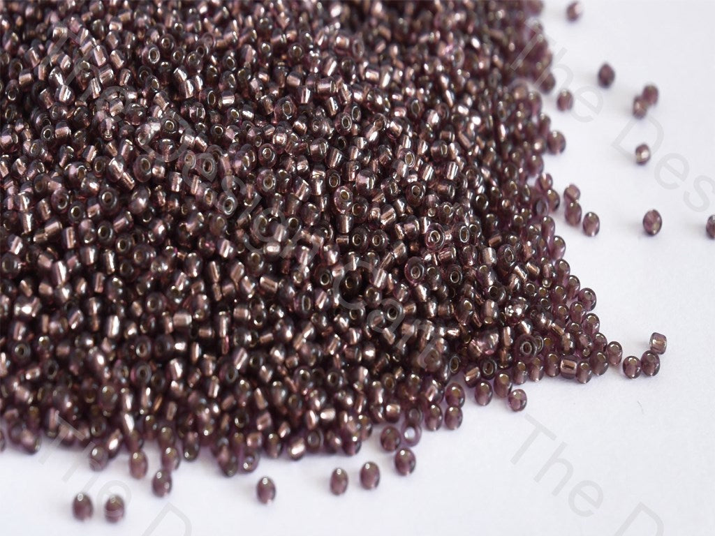 Silverline Light Purple / Amethyst Round Rocailles Seed Beads | The Design Cart (10587412371)