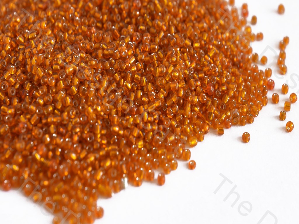 Silverline Orange Round Rocailles Seed Beads | The Design Cart (10558372947)