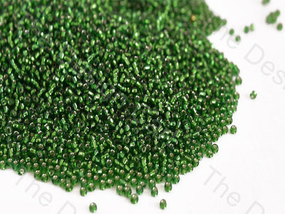 Silverline Green Round Rocailles Seed Beads | The Design Cart (10558368659)