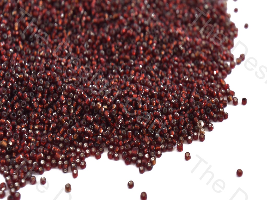 Silverline Maroon Round Rocailles Seed Beads | The Design Cart (10558356819)