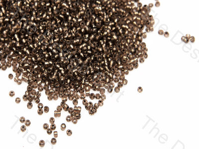 Transparent Dark Brown / Smoke Topaz Round Rocailles Seed Beads | The Design Cart (1557073756194)