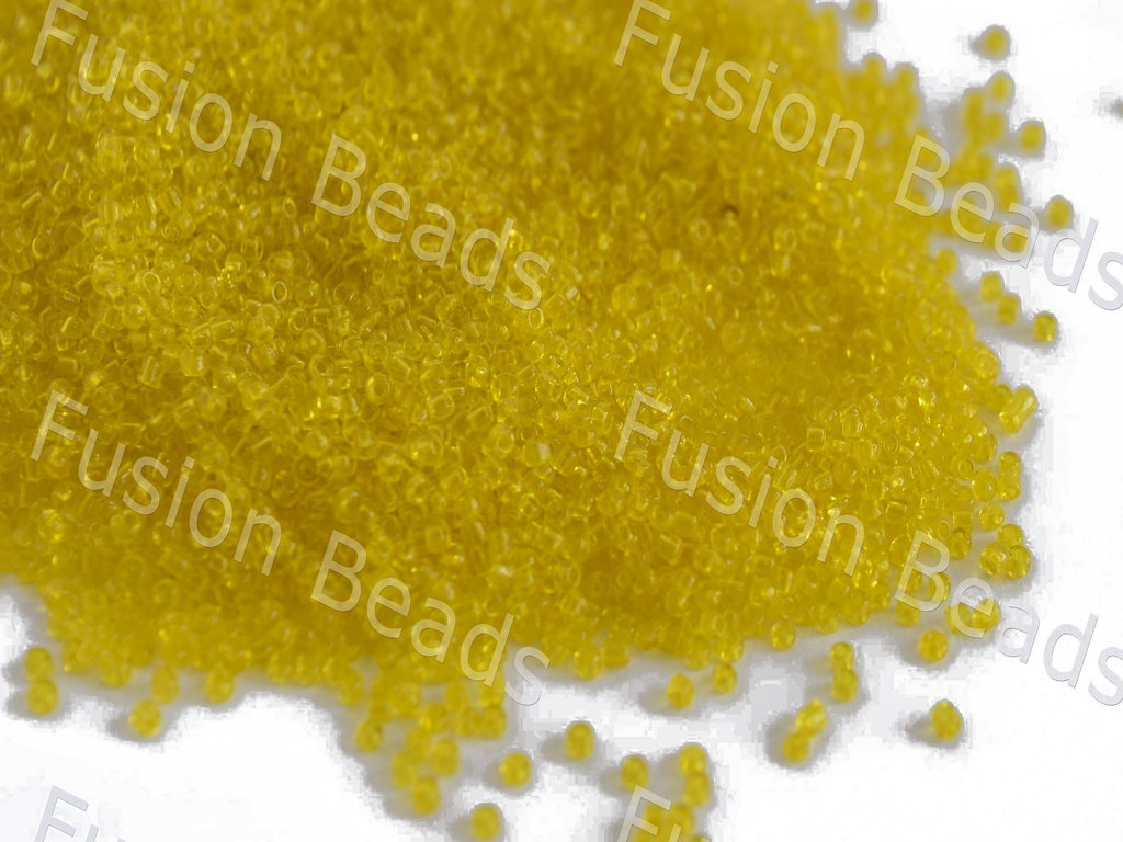 Transparent Yellow / Lemon Round Rocailles Seed Beads | The Design Cart (10543121811)