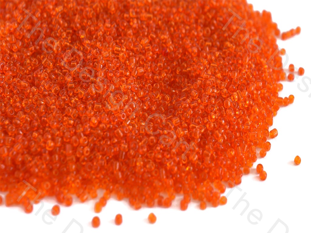 Transparent Orange Round Rocailles Seed Beads | The Design Cart (10542931283)