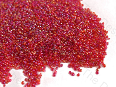 Transparent Rainbow Red Round Rocailles Seed Beads (1529881100322)
